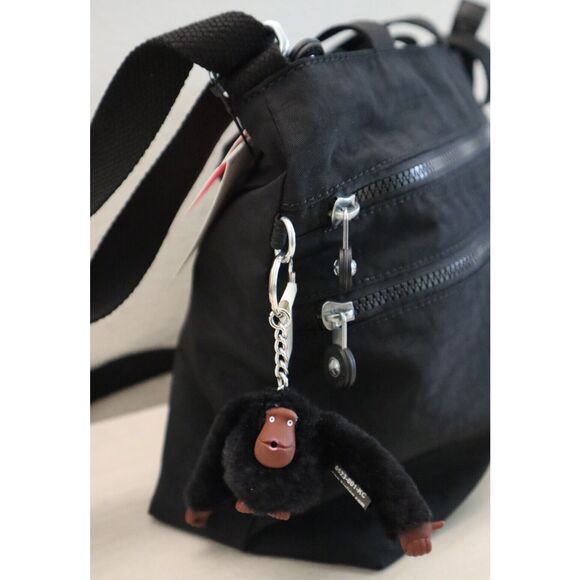 Kipling KIA2L1-0DH Women's Black Tonal Nylon Crossbody/Satchel Bag - Picture 8 of 10